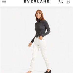 Everlane "The high rise straight jeans"